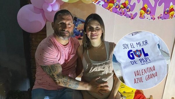 Por amor a Cerro Porteño llamará a su hija Valentina Azul Grana