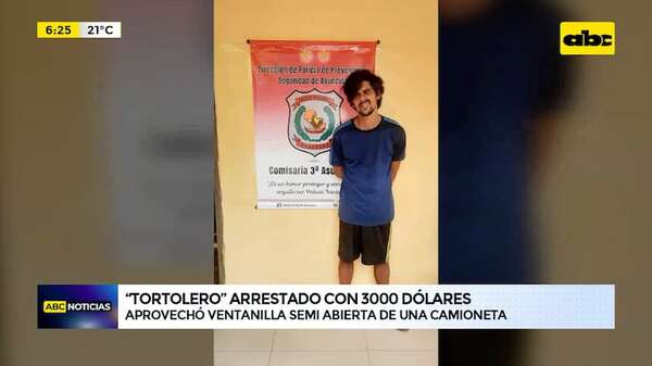 Video: “Tortolero” arrestado con 3000 dólares - ABC Noticias - ABC Color