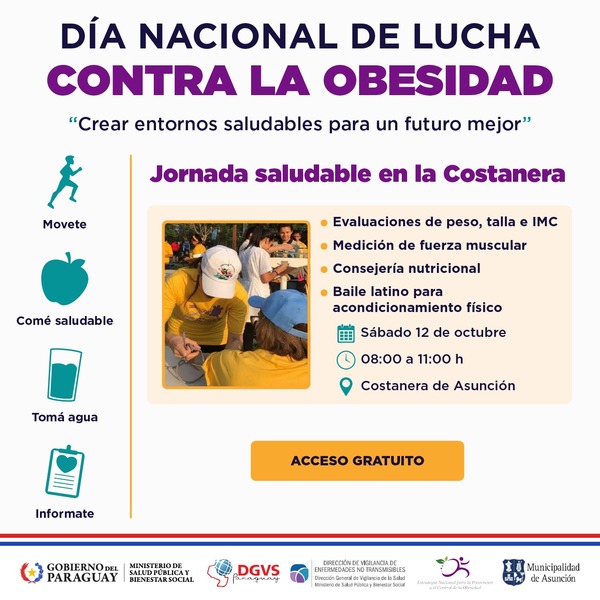 Día Nacional de Lucha contra la Obesidad: Jornada Saludable en la Costanera de Asunción • PARAGUAY TV