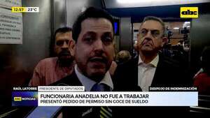 Anadelia no fue a trabajar: presentó pedido de permiso sin goce de sueldo  - ABC Noticias - ABC Color
