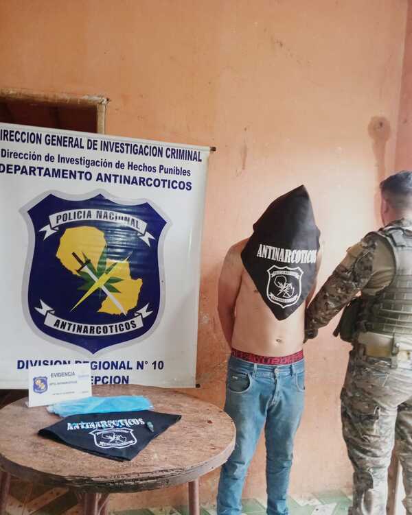 Operativo antinarcóticos: detienen a hombre con antecedentes penales