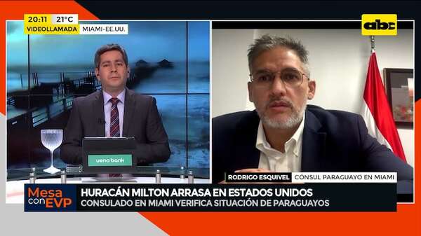 Huracán Milton: cónsul paraguayo insta a seguir recomendaciones de evacuación - Mesa de Periodistas - ABC Color