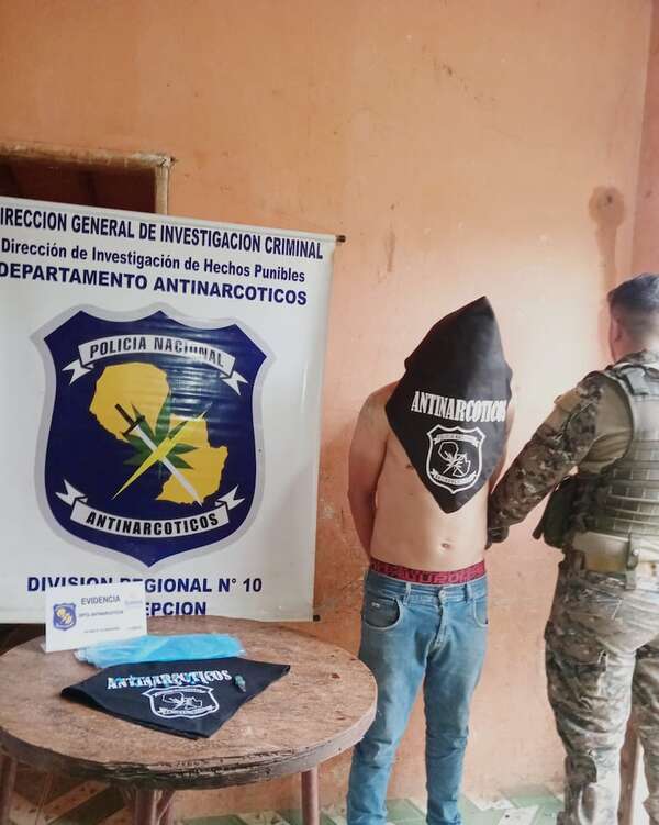 Concepción: detienen a presunto microtraficante con antecedentes - Nacionales - ABC Color