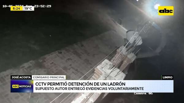 Limpio: mediante CCTV detienen a presunto ladrón - ABC Noticias - ABC Color