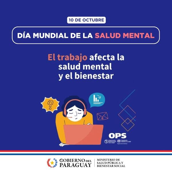 Día Mundial de la Salud Mental: el MSP busca crear conciencia sobre la necesidad de crear condiciones laborales dignas • PARAGUAY TV
