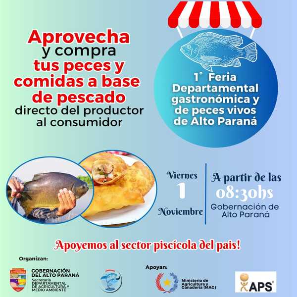 Feria de pescados se realizará en la sede de la Gobernación - La Clave