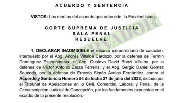 Agravios sin fundamento derivan en admisibilidad de casación y quedan firmes condenas por sicariato