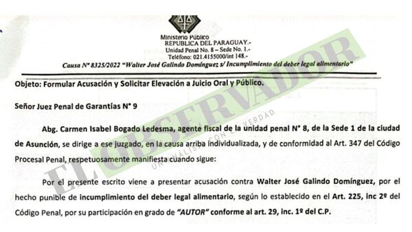 Presunto líder narco es acusado por incumplir prestación alimentaria 89 meses
