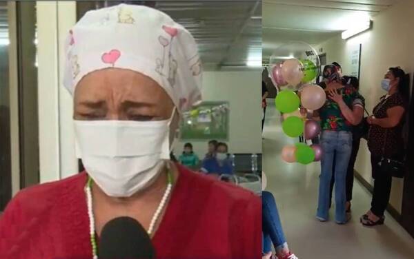 Llanto, abrazos, risas, emoción, pirĩ, ere eréa… ¡se curó de cáncer! y el festejo fue con “Gloria” total