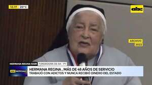 Un trabajo a pulmón: la hermana Regina lleva casi 50 años ayudando a personas con adicciones  - ABC Noticias - ABC Color