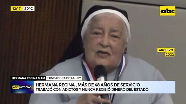 Un trabajo a pulmón: la hermana Regina lleva casi 50 años ayudando a personas con adicciones - ABC Noticias - ABC Color