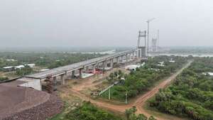 Puente de la Bioceánica se aproxima al 60% de avance en su construcción - ABC en el Este - ABC Color