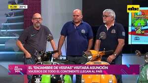 El “enjambre de vespas” visitará Asunción: viajeros de todo el continente llegan al país  - Ensiestados - ABC Color