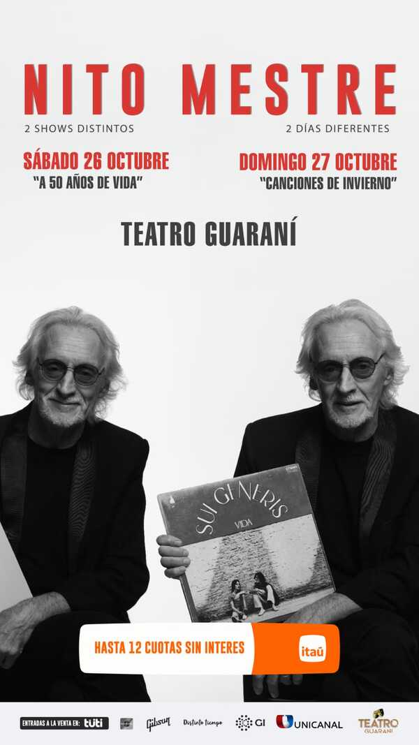 Celebrando sus 50 años de trayectoria, Nito Mestre llega a Paraguay - Unicanal