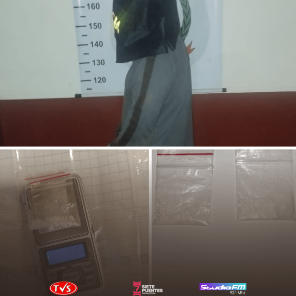 Aprehensión de persona e incautación de estupefaciente en María Auxiliadora - TVS