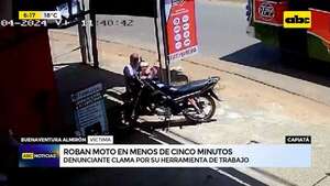 Video: Roban motocicleta en menos de cinco minutos  - ABC Noticias - ABC Color