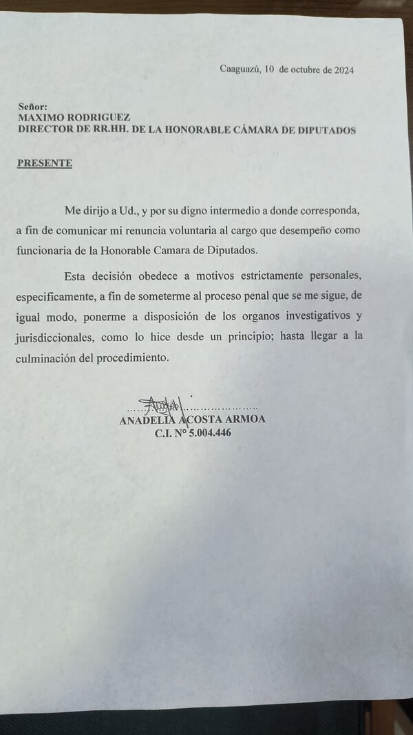 Anadelia Acosta renuncia a su cargo en la Cámara de Diputados en medio de proceso judicial - El Trueno