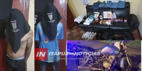 POLICÍA ATRAPA A DOS SUJETOS MIENTRAS ROBABAN OBJETOS EN ENCARNACIÓN - Itapúa Noticias