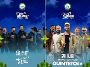 Show artístico musical de altísimo nivel este sábado 12 en la Expo Amambay