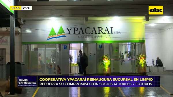 Cooperativa Ypacaraí reinaugura su sucursal en Limpio, reforzando el compromiso con los socios - ABC TV - ABC Color