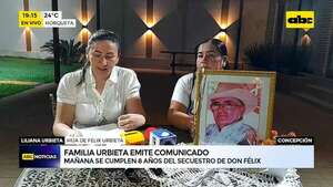 Video: así fue el comunicado de la familia Urbieta, tras 8 años del secuestro de don Félix - ABC Noticias - ABC Color