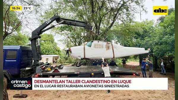 Taller clandestino en Luque: presuntamente reconstruía avionetas para el narcotráfico - Crimen y castigo - ABC Color