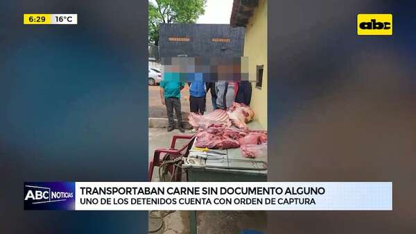 Video: transportaban importante cantidad de carne sin documentos - ABC Noticias - ABC Color