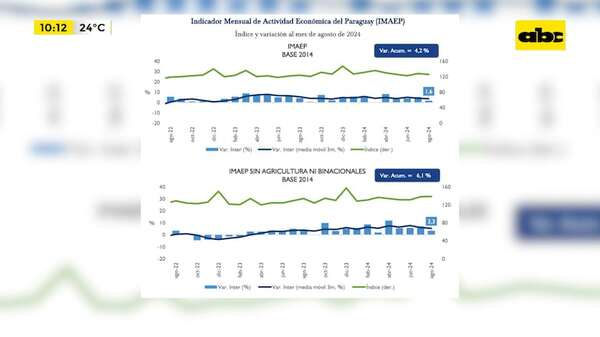 ¿Qué rubros crecieron en Paraguay según el último Indicador Mensual de la Actividad Económica? - ABC TV - ABC Color