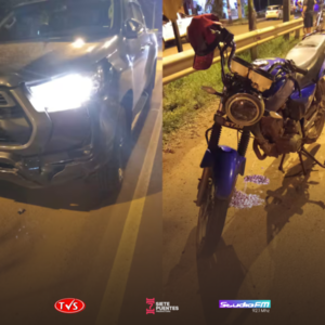 Motociclista fallece tras impactar frontalmente contra una camioneta en Carmen del Paraná - TVS