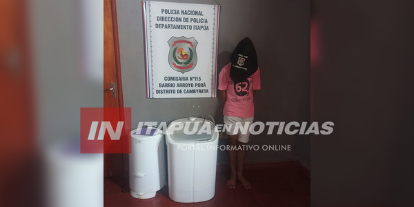 ALIAS “MINUTO” FUE APREHENDIDO CON OBJETOS HURTADOS - Itapúa Noticias