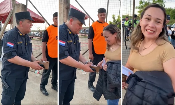 ¡Gol de honestidad! Policía devuelve billetera perdida en estadio de Encarnación - OviedoPress