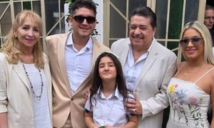Junior Rodríguez celebró la primera comunión de su hija