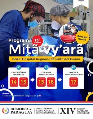 Realizarán cirugías que mejorarán calidad de vida de niños y adolescentes de Canindeyú - .::Agencia IP::.