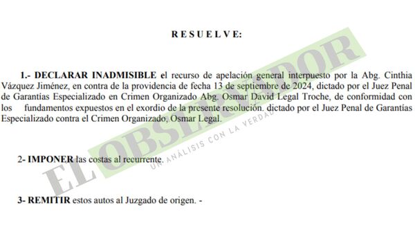 Pavo Real: Cámara declara inadmisible apelación sobre convocatoria a audiencia disciplinaria