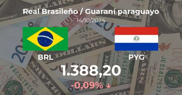 Real Brasileño / Guaraní paraguayo en Paraguay hoy: precio del 14 de octubre - Cotizaciones - ABC Color