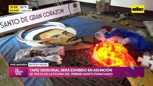 Tapiz sensorial será exhibido en Asunción: se trata de la figura del primer santo paraguayo  - Ensiestados - ABC Color