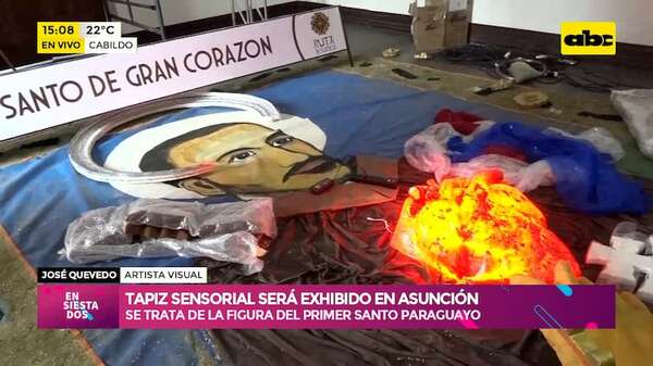 Tapiz sensorial será exhibido en Asunción: se trata de la figura del primer santo paraguayo - Ensiestados - ABC Color