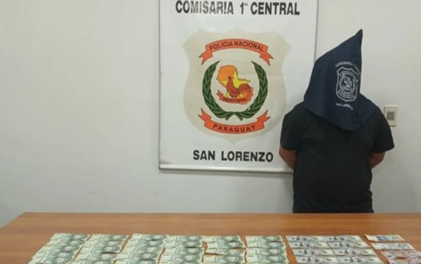 Detienen a hombre por intentar cambiar dólares falsos en San Lorenzo