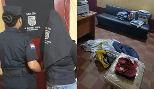 “Mujer araña” fue sorprendida dentro de un comercio en Encarnación