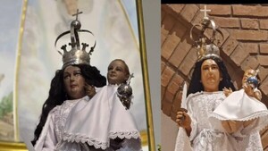 Controversia por color de Virgen de la Candelaria en Capiatá: Se fue morena y apareció blanca