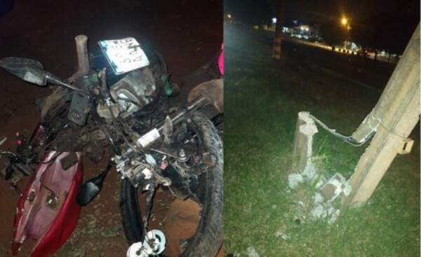Motociclista choca violentamente contra columna de la Ande