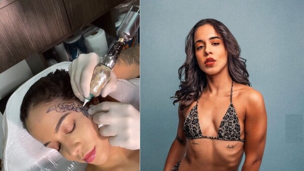 Cuerona “anti-zapatilla” se hizo ndaje un tatuaje en la cara
