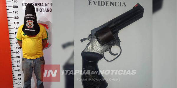 DETIENEN A SUJETO ARMADO Y CON ORDEN DE CAPTURA POR HOMICIDIO - Itapúa Noticias