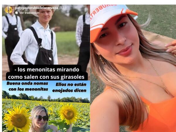 (VIDEO) La rubia de la cerveza, ahora la de los “girasoles”, niega que haya robado flores: “Me regalaron”, he’i
