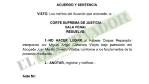 Sala Penal no observa privación ilegítima de libertad para médico condenado por homicidio culposo