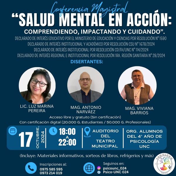 Concepción será sede de conferencias magistrales sobre salud mental