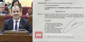 DIPUTADO CARLOS PEREIRA ES DESIGNADO MIEMBRO DE LA COMISIÓN REVISORA DEL ANEXO C DE ITAIPÚ - Itapúa Noticias
