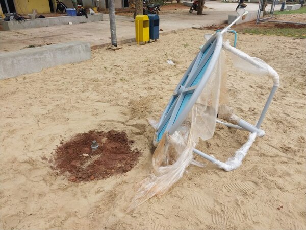 Plaza Amambay: Inadaptados sociales intentaron destruir juegos antes de su inauguración » San Lorenzo PY