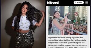 Mily Brítez, destacada por Billboard tras deslumbrar en la Fiesta de la Hispanidad