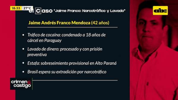 El caso “Jaime Franco: Narcotráfico y Lavado” - Crimen y castigo - ABC Color